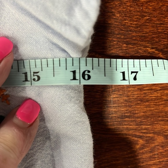 Zara Trafaluc Collection Mini Dress S Baby Blue Button Down back Embroidery EUC - Picture 11 of 13